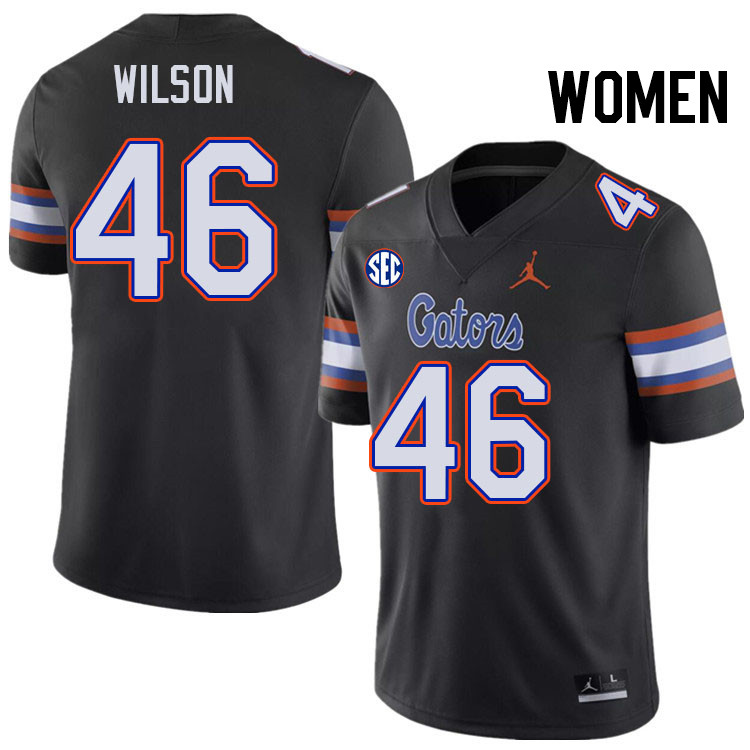 Women #46 Ethan Wilson Florida Gators College Football Jerseys Stitched-Black